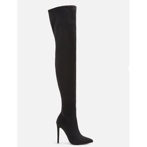 Show Dazzle | Black Thigh High Boots